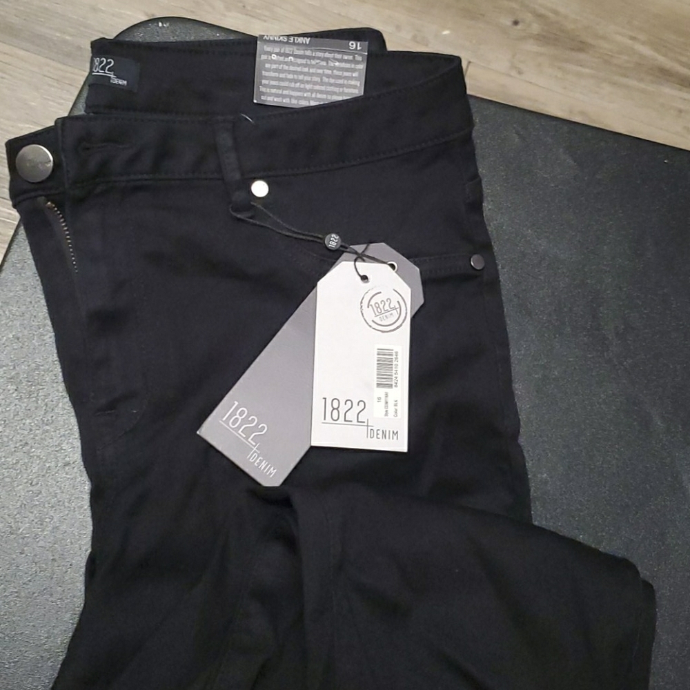 1822 Ankle Skinny Black butter denim jeans (16)